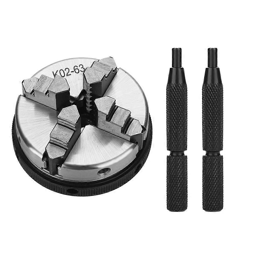 1pc 4-Jaw K02-63/M14 Self Centering Manual Lathe Chuck for Woodworking