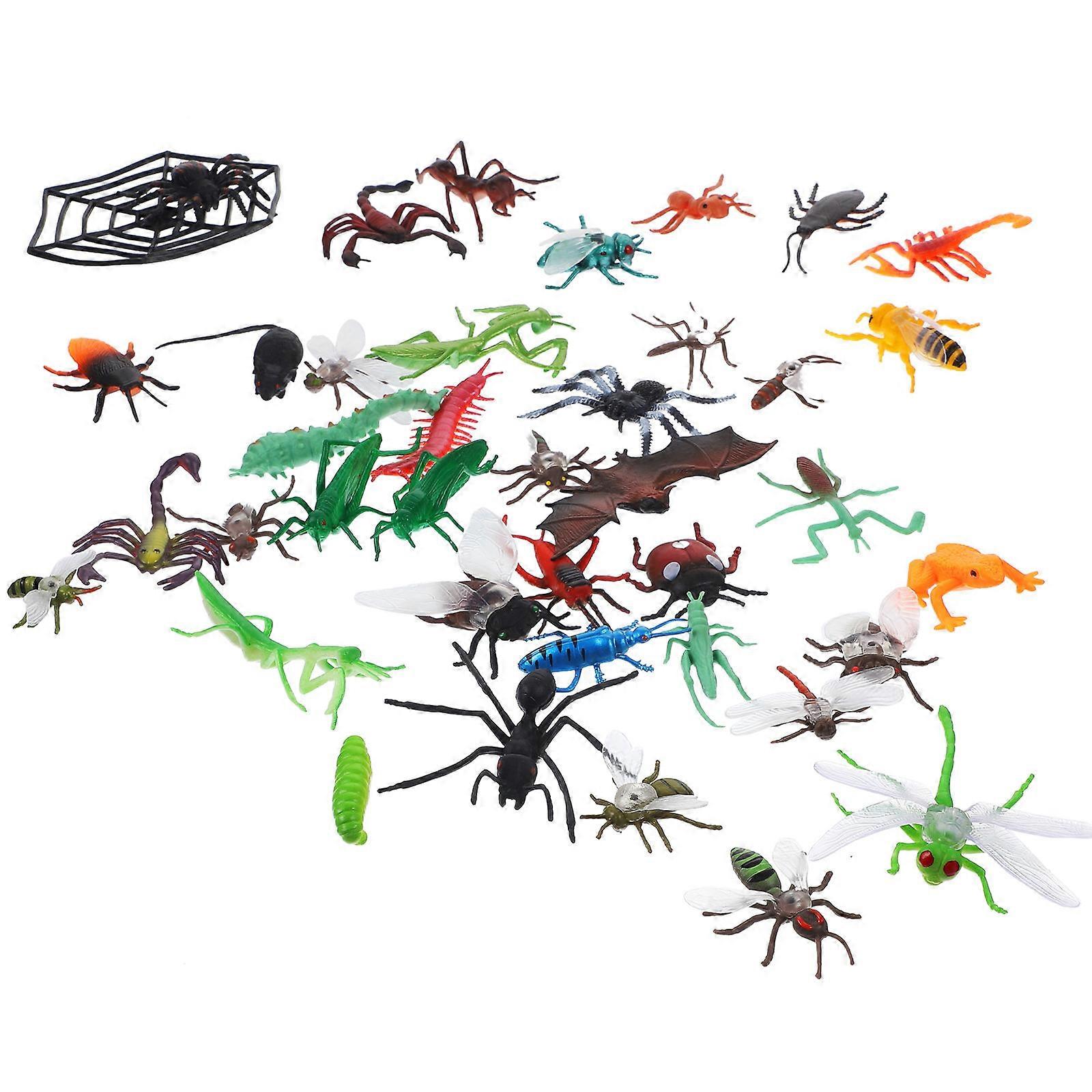 Mini Realistic Insects Toys for Decoration Use 39Pcs Simulation Bugs Toy