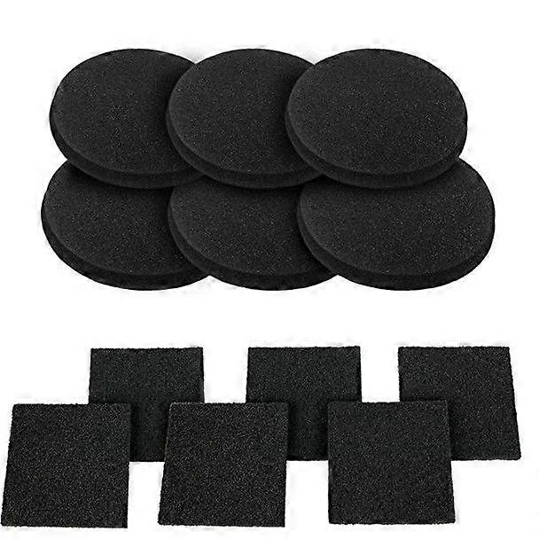 12pcs Anti-Odor Sponge Filter for Trash Can Replacement Purifier Mat for Compost Bin Practical Accessory for Kitchen and Bathroom
