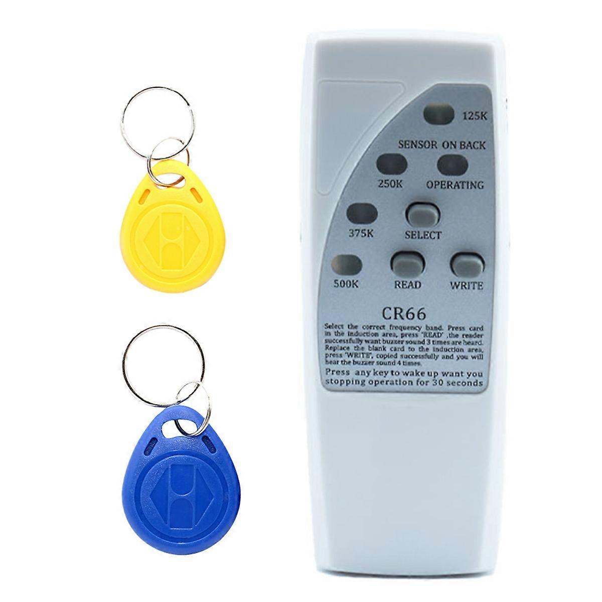 Handheld RFID Smart Chip Reader Writer+2X5200 Keychain 125Khz ID Copier Duplicator ID Tags Programme