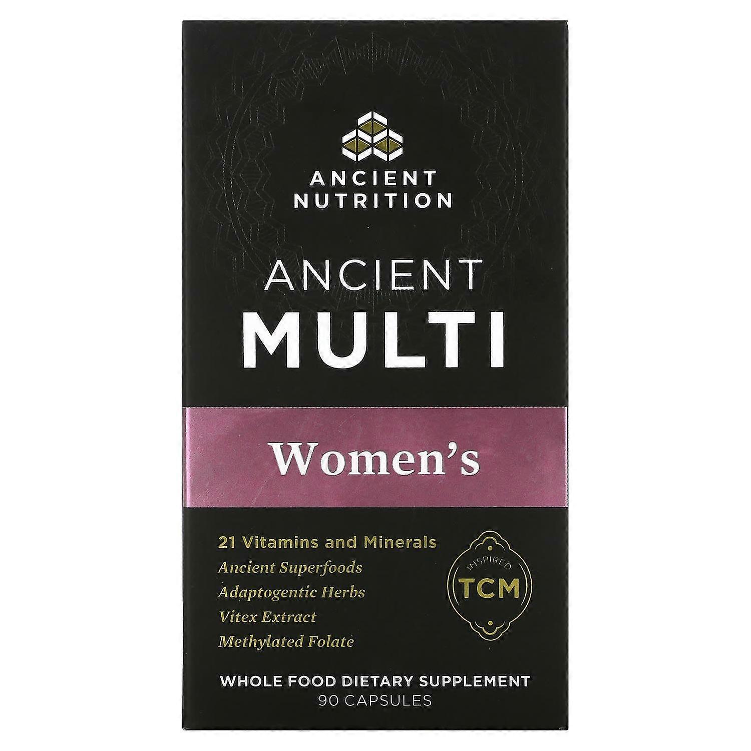 Dr. Axe / Ancient Nutrition, Ancient Multi, Women's, 90 Capsules