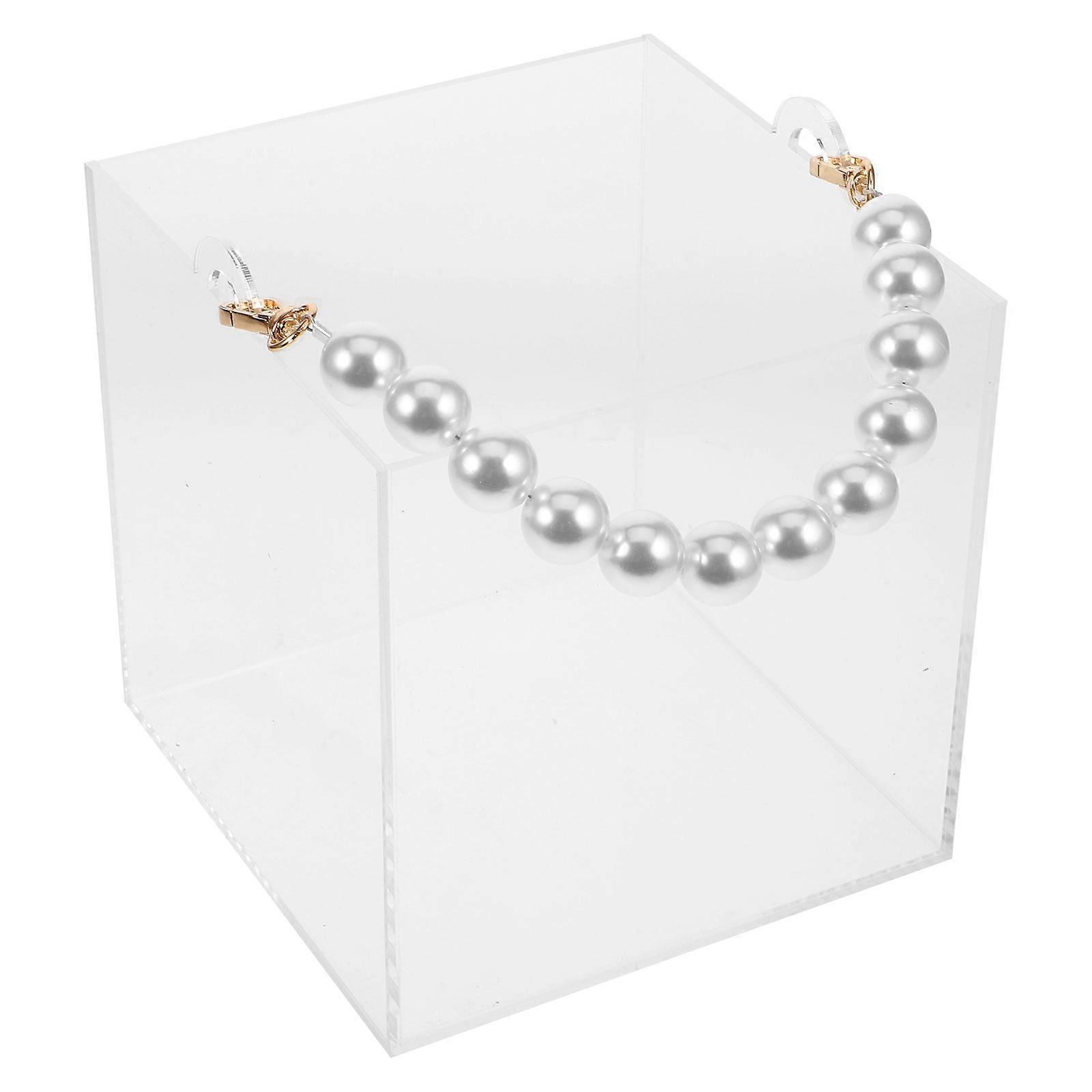 Transparent Candy Container Clear Candy Box for Storage 2Pcs Pearl Handle