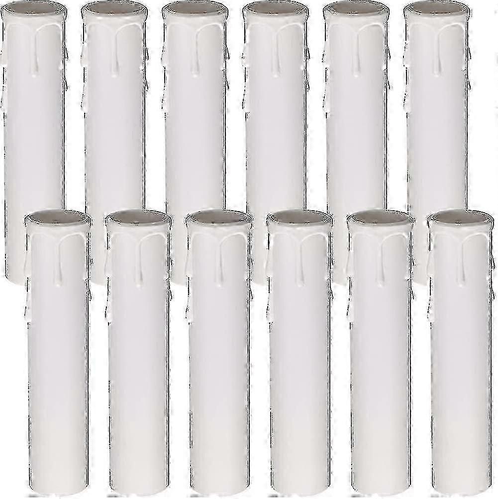 12 Pack Candle Drip Sleeve, 30x100mm Plastic Candle Covers, Candle Light Protector