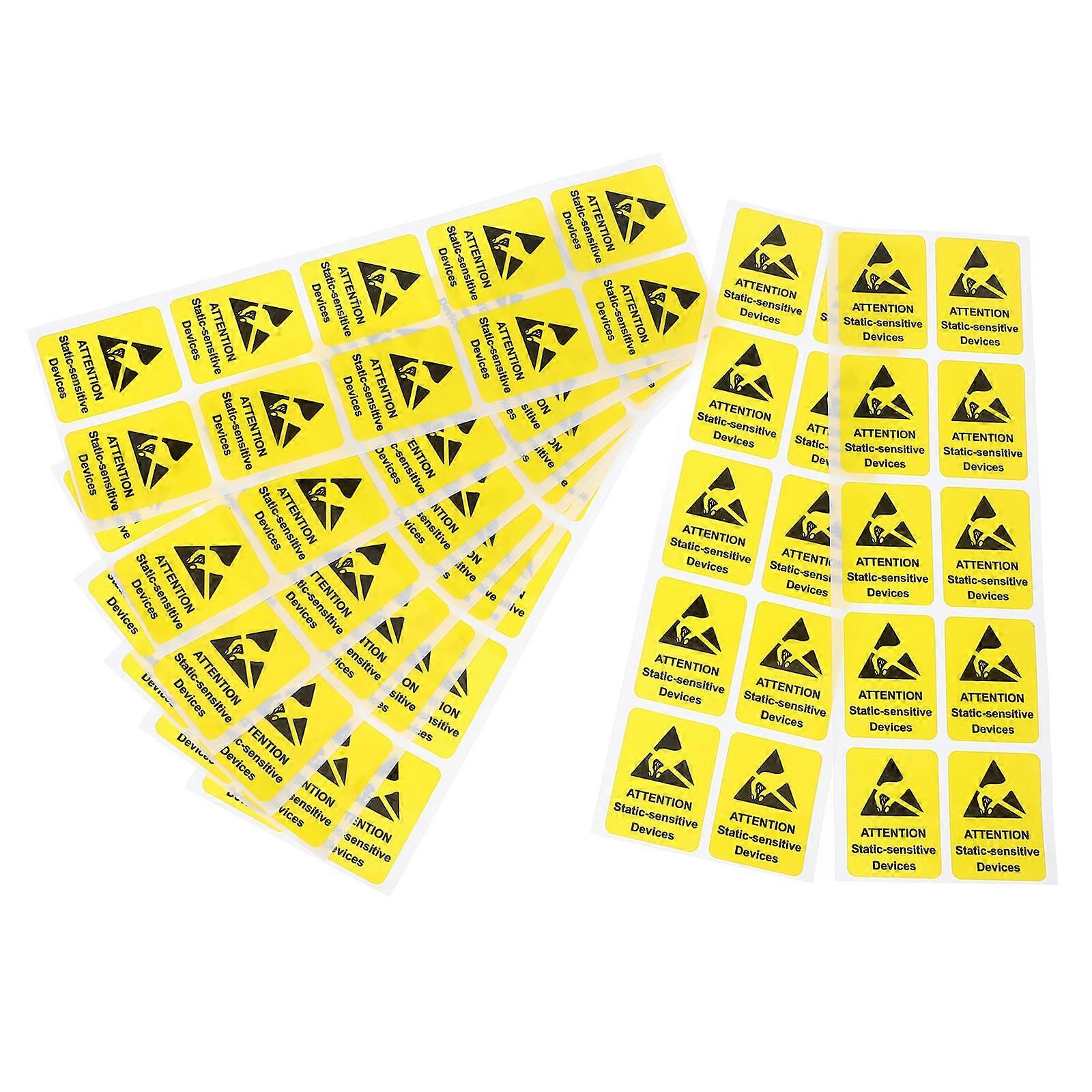 Warning Stickers Static Warning Labels for Device Protection 160Pcs