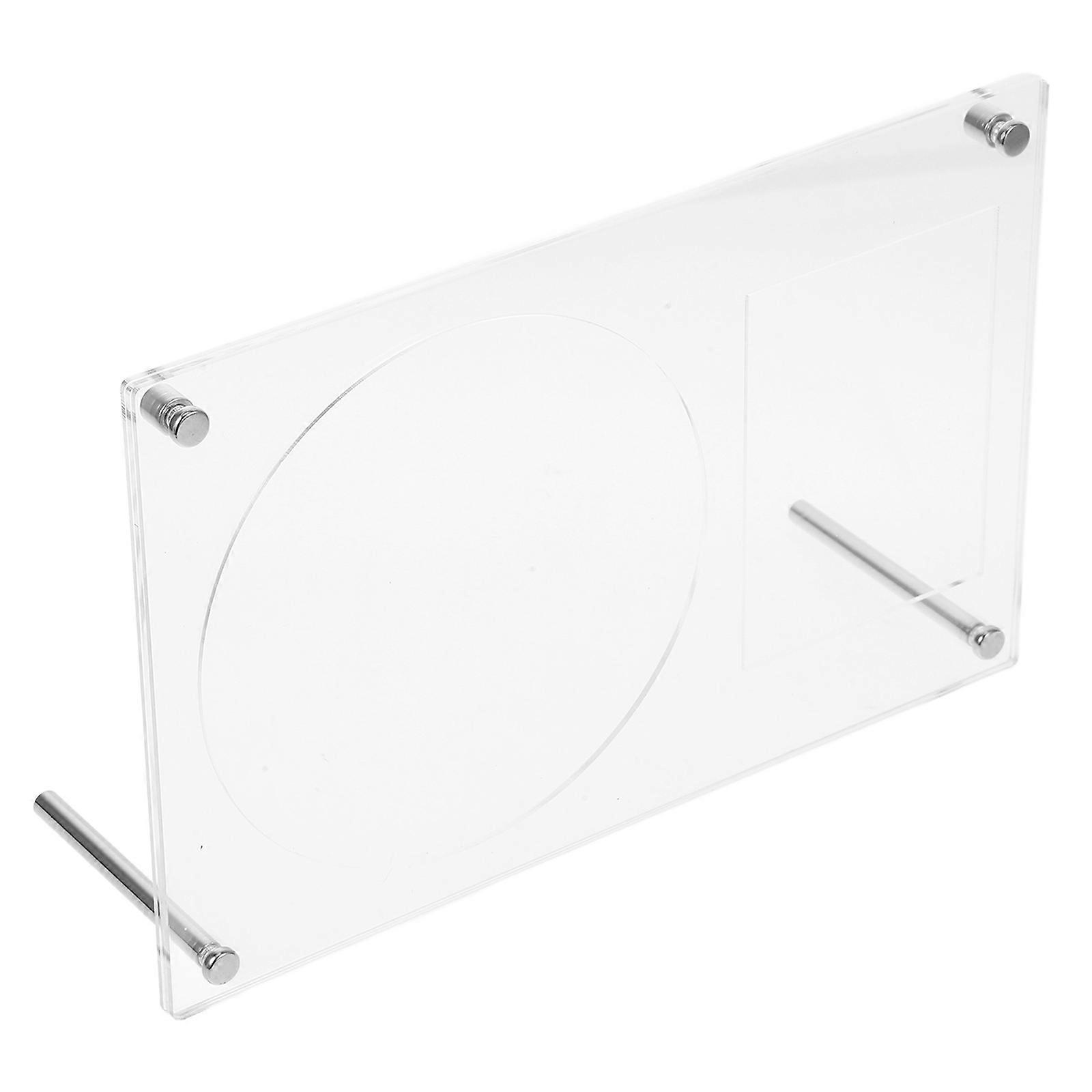 Acrylic Cd Display Stand Rack for Holding with 2Pcs Clear Cd Storage Boxes