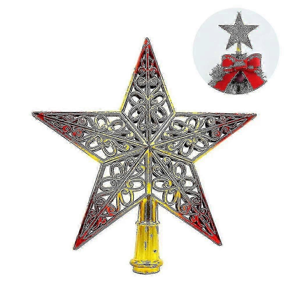 Christmas Tree Star Topper Glittered Xmas Tree Topper Star Decorgold Red Bd
