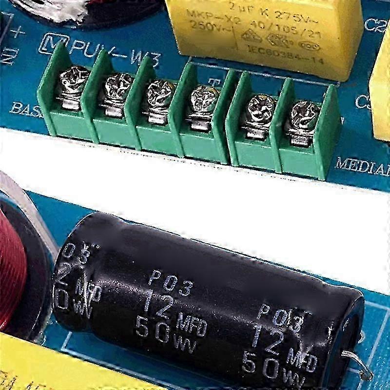 2PCS 200W 3-Way o Hifi Filter Circuit Board Stereo Speaker Crossover Filters Treble/Bass 3 Unit