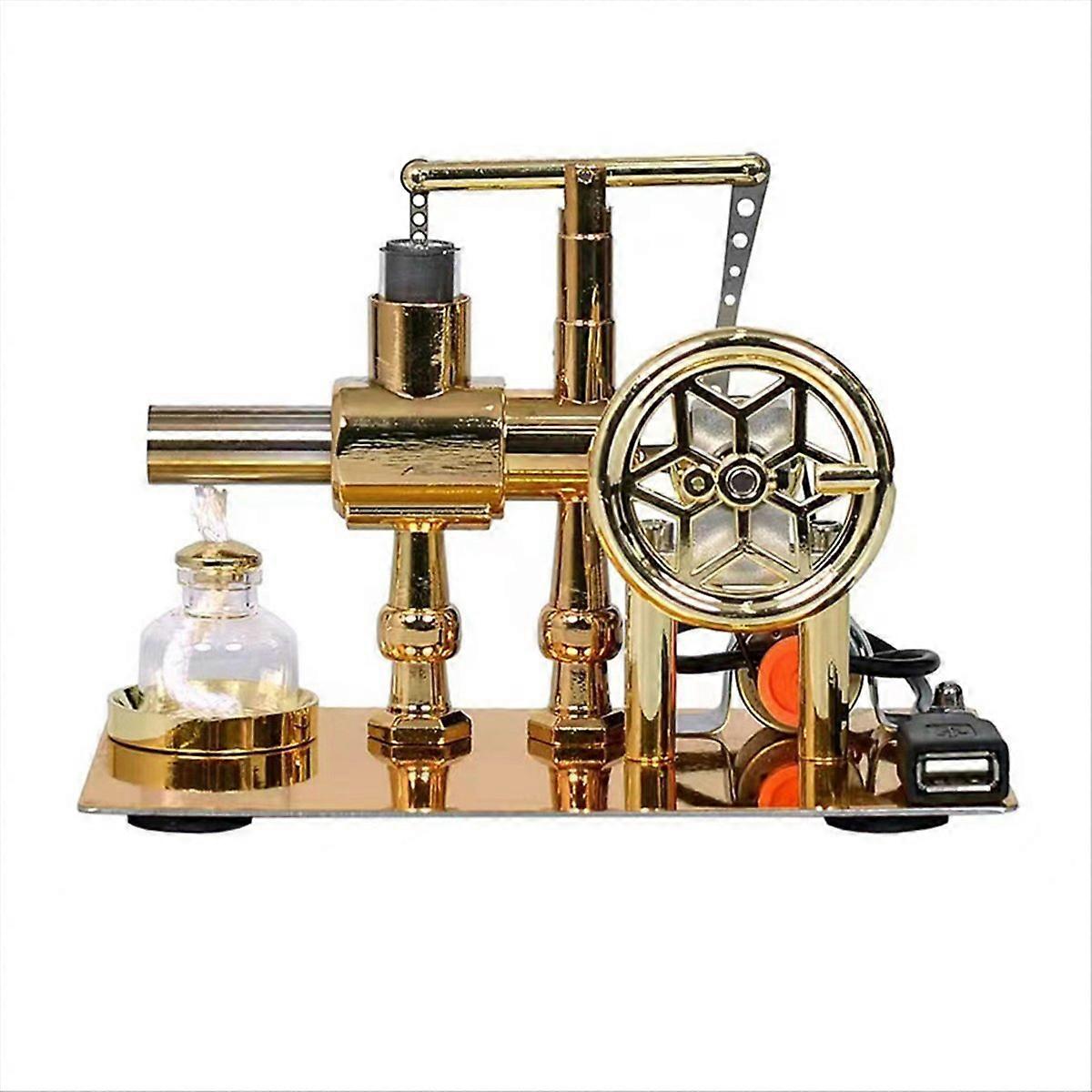 Hot Air Single Cylinder Stirling Engine Generator