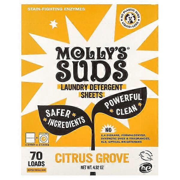 Molly's Suds, Laundry Detergent Sheets, Citrus Grove, 35 Sheets