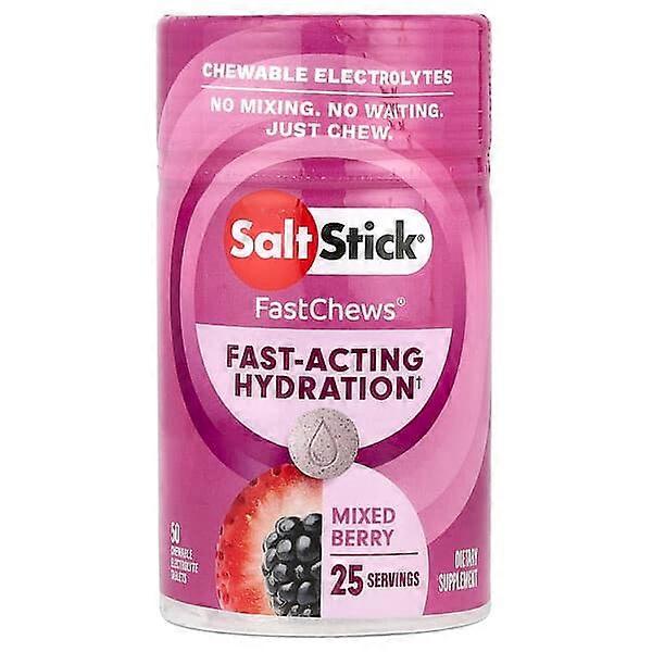 SaltStick, FastChewsÂ®, Chewable Electrolytes, Mixed Berry, 50 Chewable Tablets