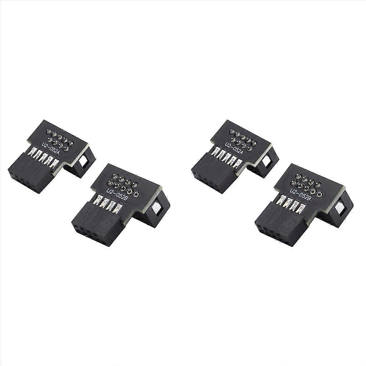 1set Down & Up Abgewinkelt 90 Grad Männlich zu Weiblich USB 2,0 10Pin 9Pin Header