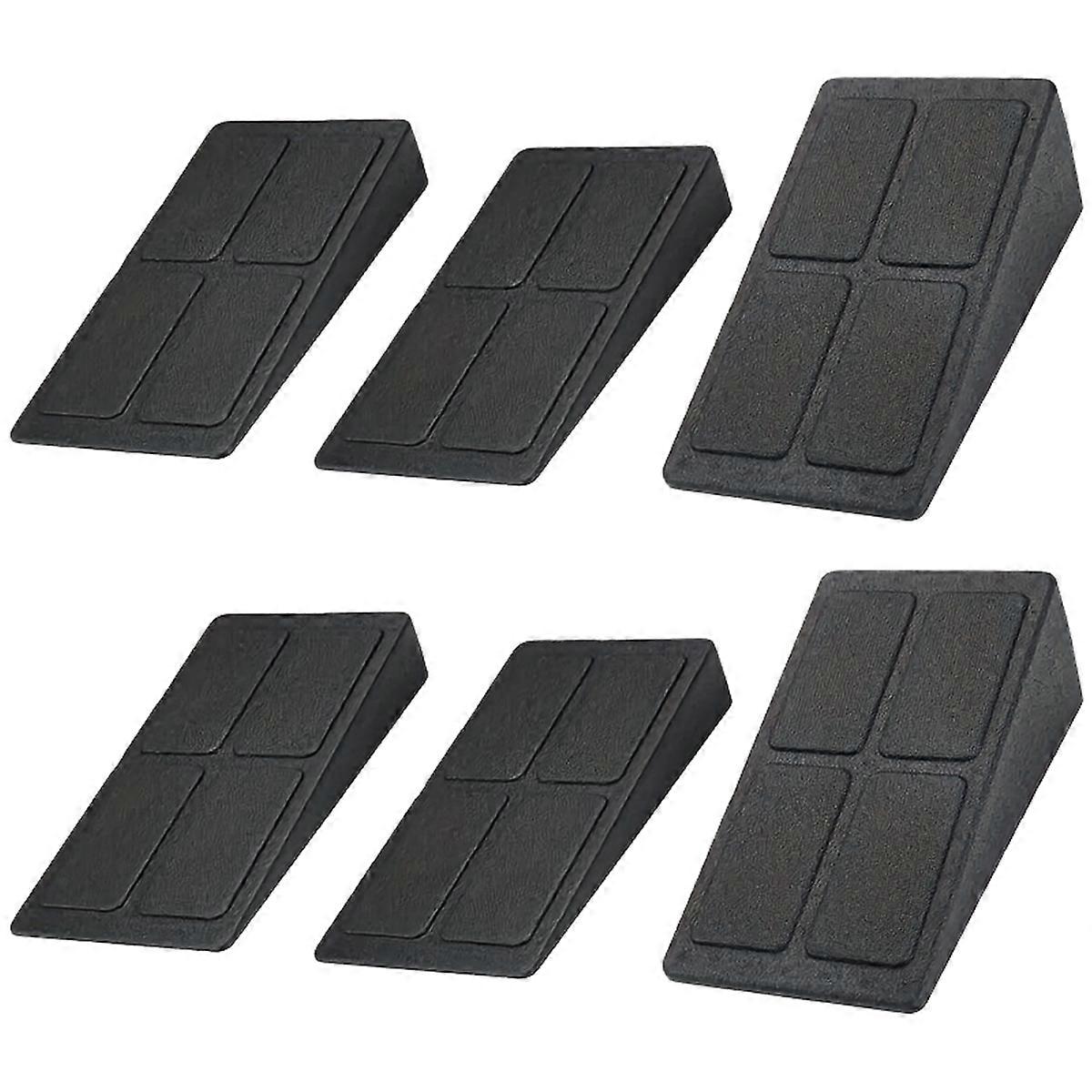 SquatWedge Block Adjustable Non-Slip Squat Ramp Deadlift Wedge Calf Stretcher Slant Board Strength for Squat Deadlift6pc