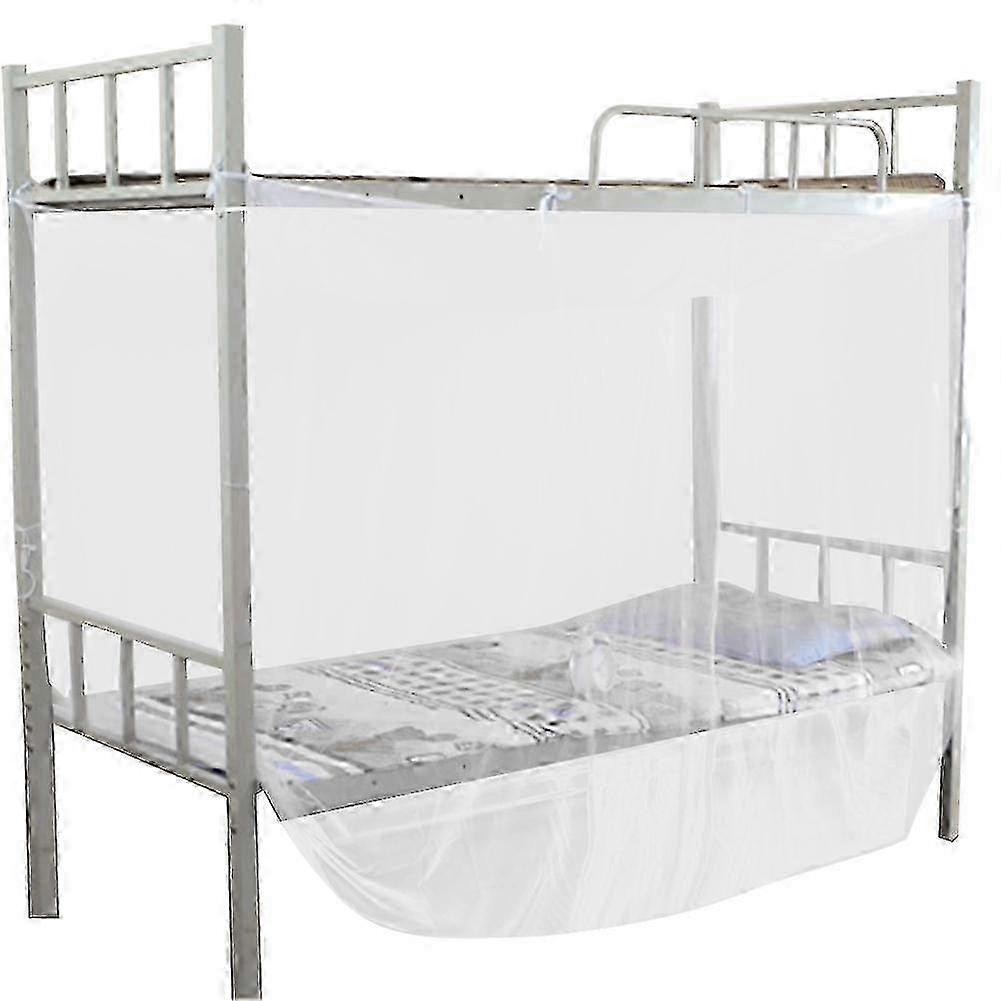 25-26 4 Corner Post Bed Canopy Mosquito Net Twin Full Queen Size Netting White(150x195x170cm)