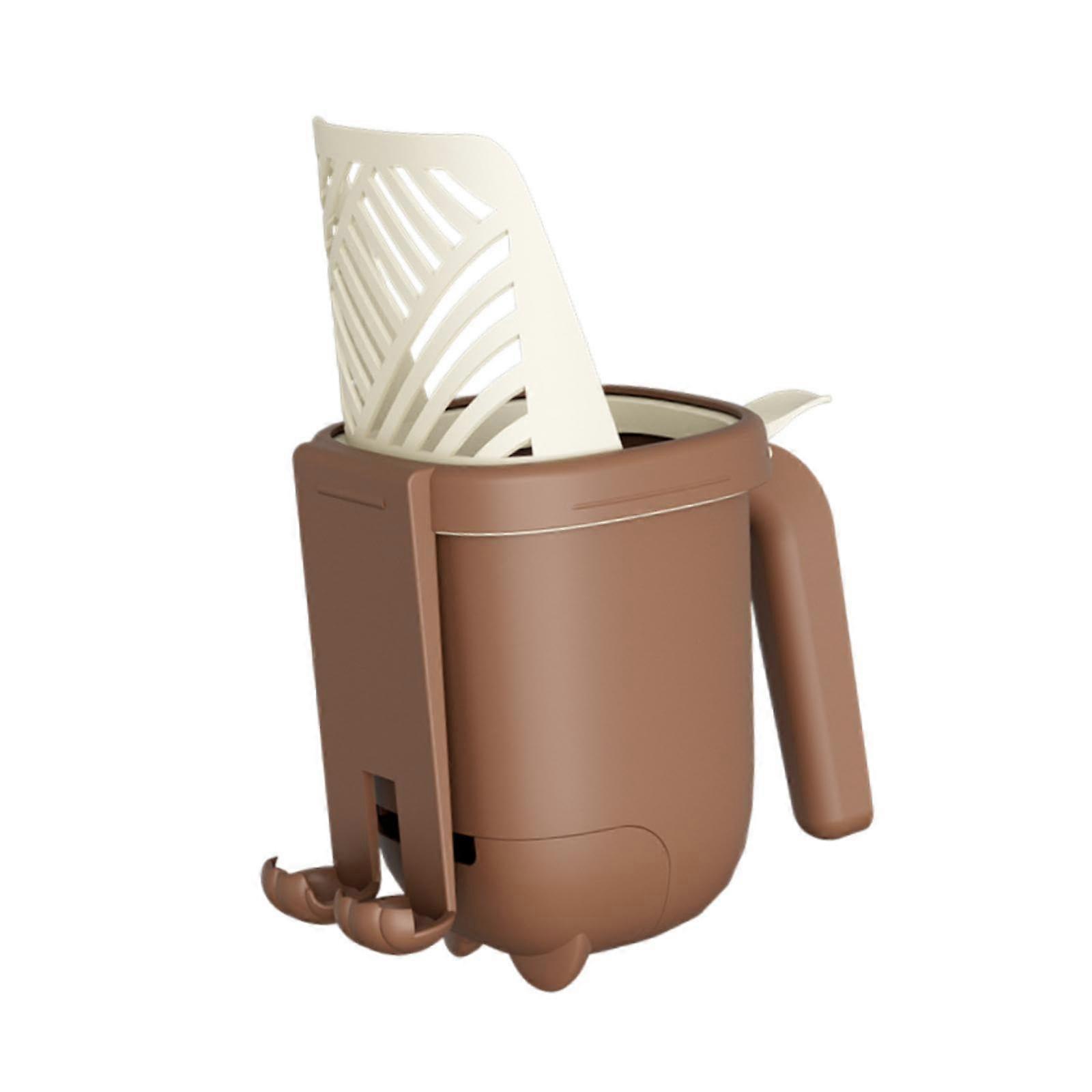 Cat Litter Box With Holder And Bag Dispenser, Deep Sifter With Waste Tray For Sifting Kitten Poop