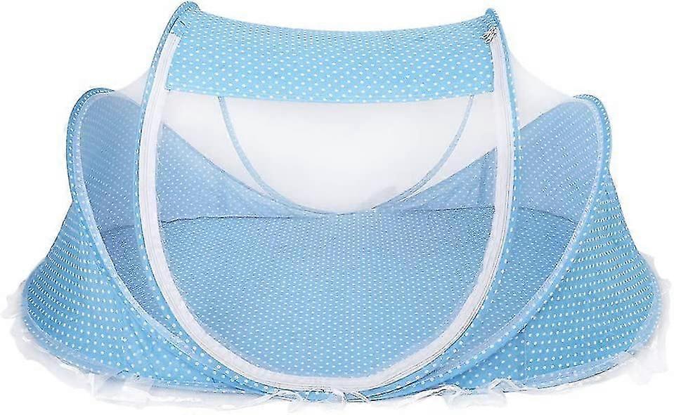 Çocuk Sinekliği, Beşik, Portatif Katlanabilir Böcek Beşik Yatak Çadır Açık Seyahat (mavi / pembe) (mavi)