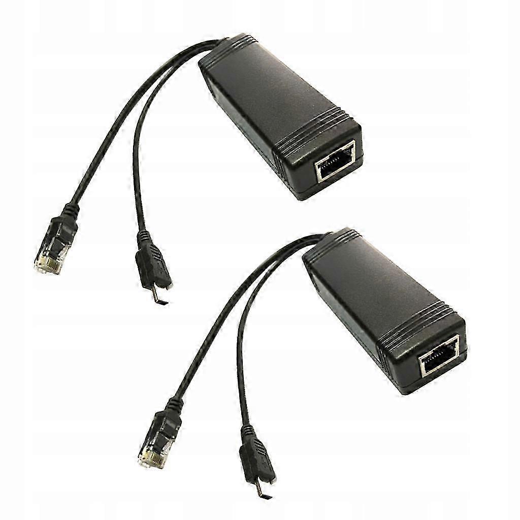 2 Pack Active Poe Power Over Ethernet Splitter Adapter 48 To 5v Ieee