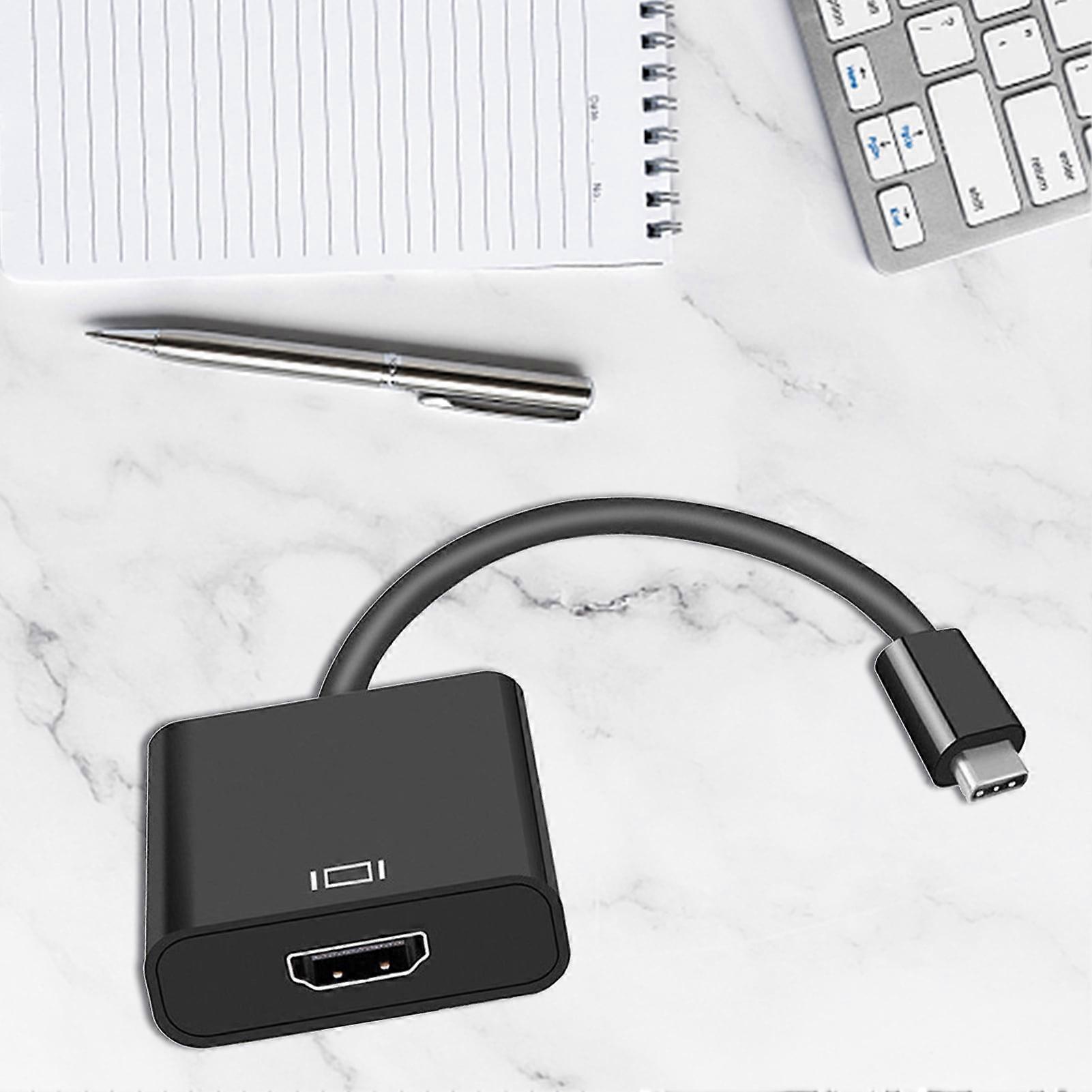 SUSUchens USB C to compatible with-compatible Multiport Adapter for Thunderbolt 3 to 4K Output Charging Port Black