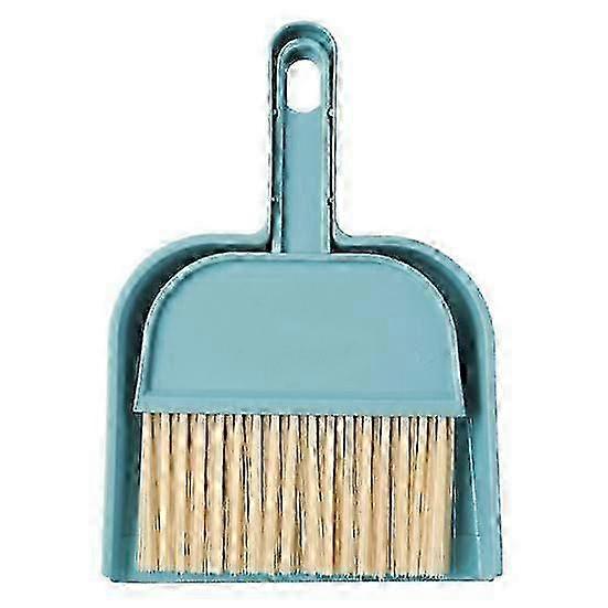 Small Broom with Dustpan Set Handle Countertop Soft Bristles Handheld with Mini Dust Pan