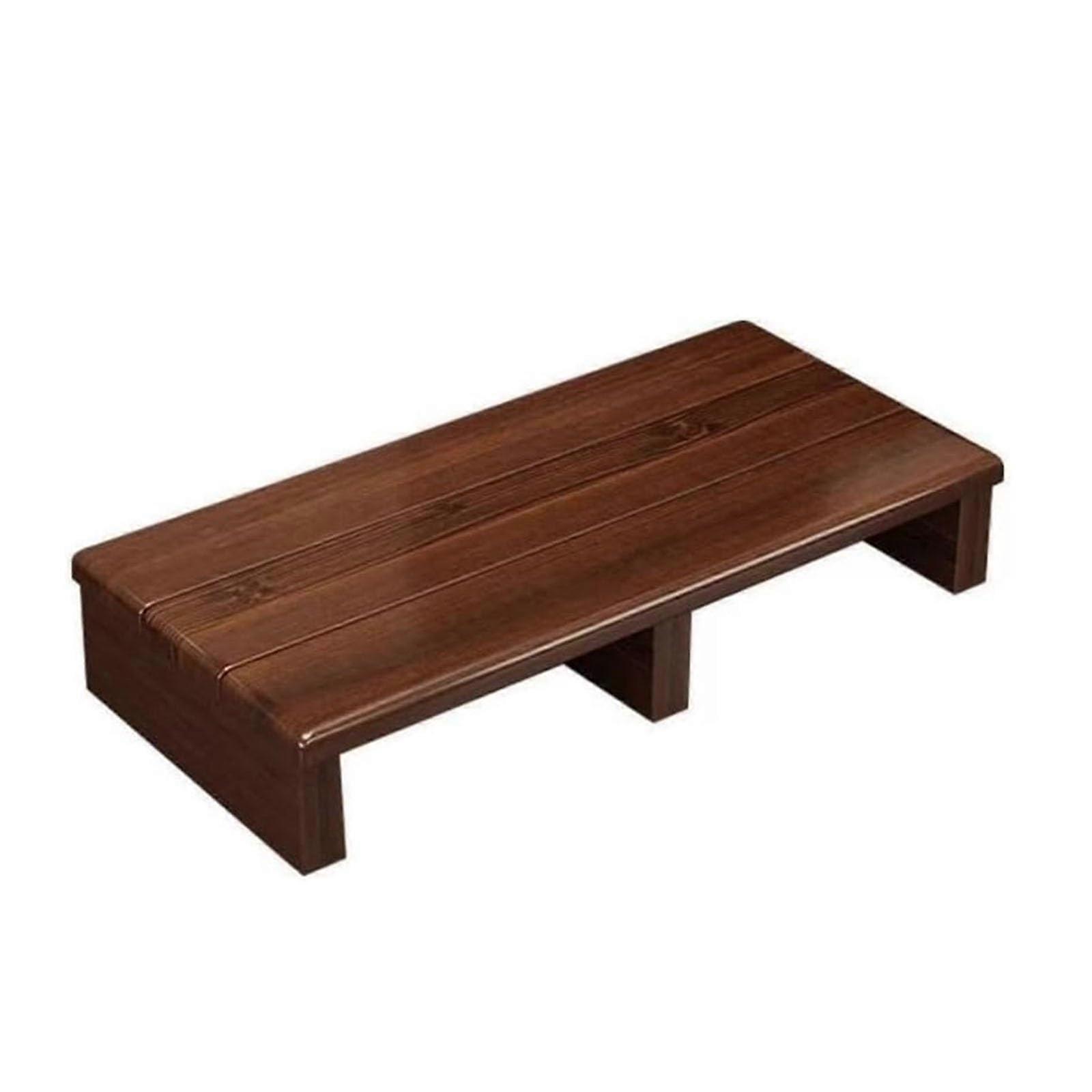 Wooden Entryway Step Stool Low Footrest For Easy Climbing And Descending Durable Wood Design 60x30x15cm
