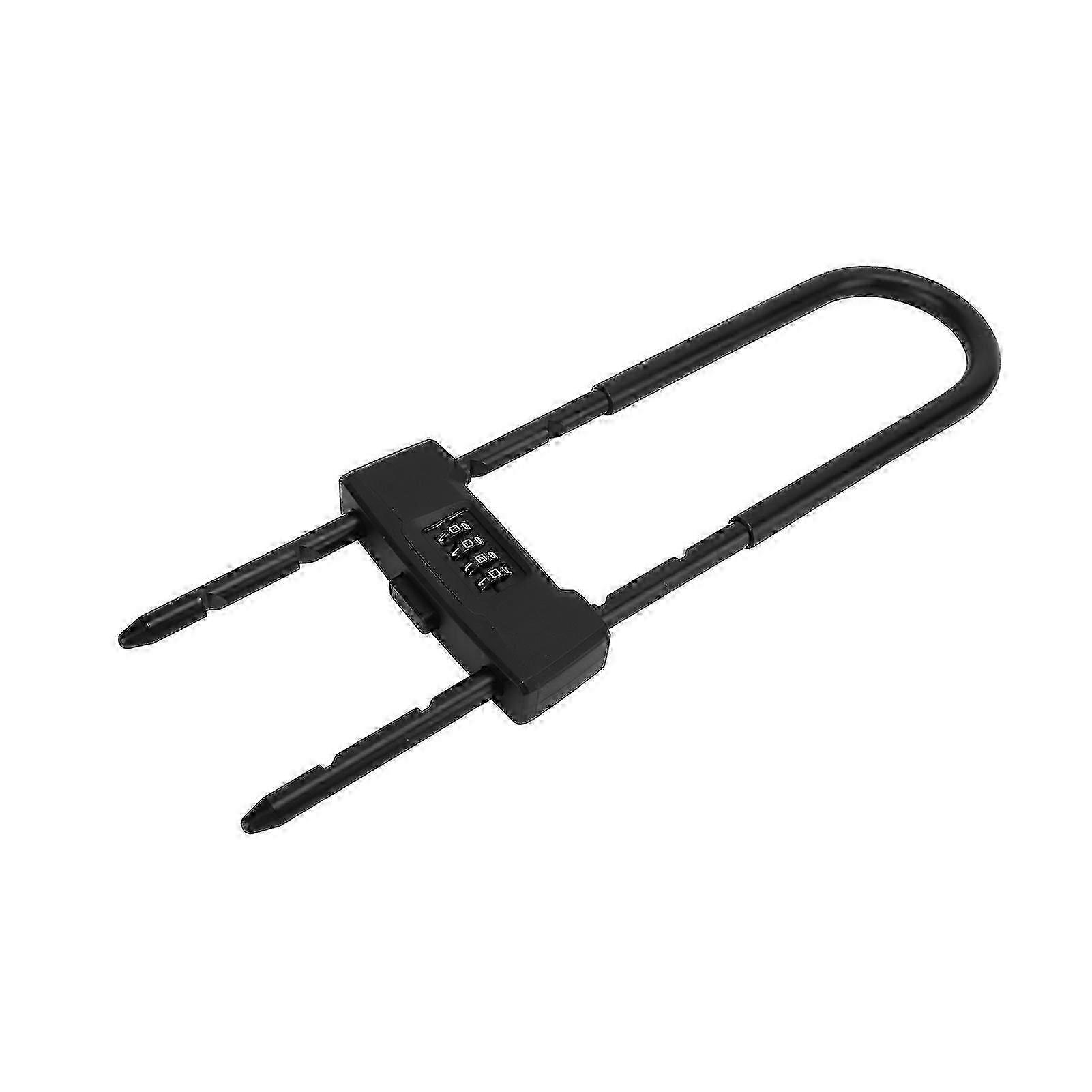 Bicycle U Lock with Long Shackle Adjustable 4 Digits Password Padlock for Extended Glass Door Motorcycle Bike Wheel