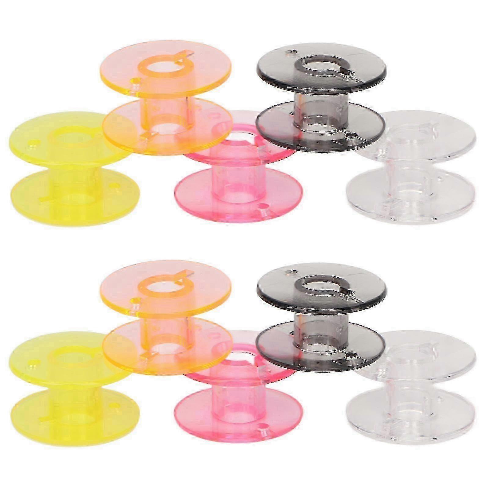 150Pcs Colorful Bobbins Assorted Color Transparent Durable Plastic Sewing Bobbins for Machine Manual Work 2025