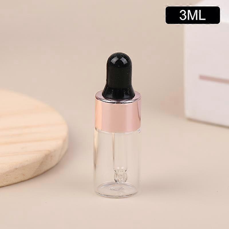 1-5Ml Dropper Bottles Reagent Eye Drop Transparent Glass Aromatherapy Liquid Pipette Bottle Refillable Bottles Travel