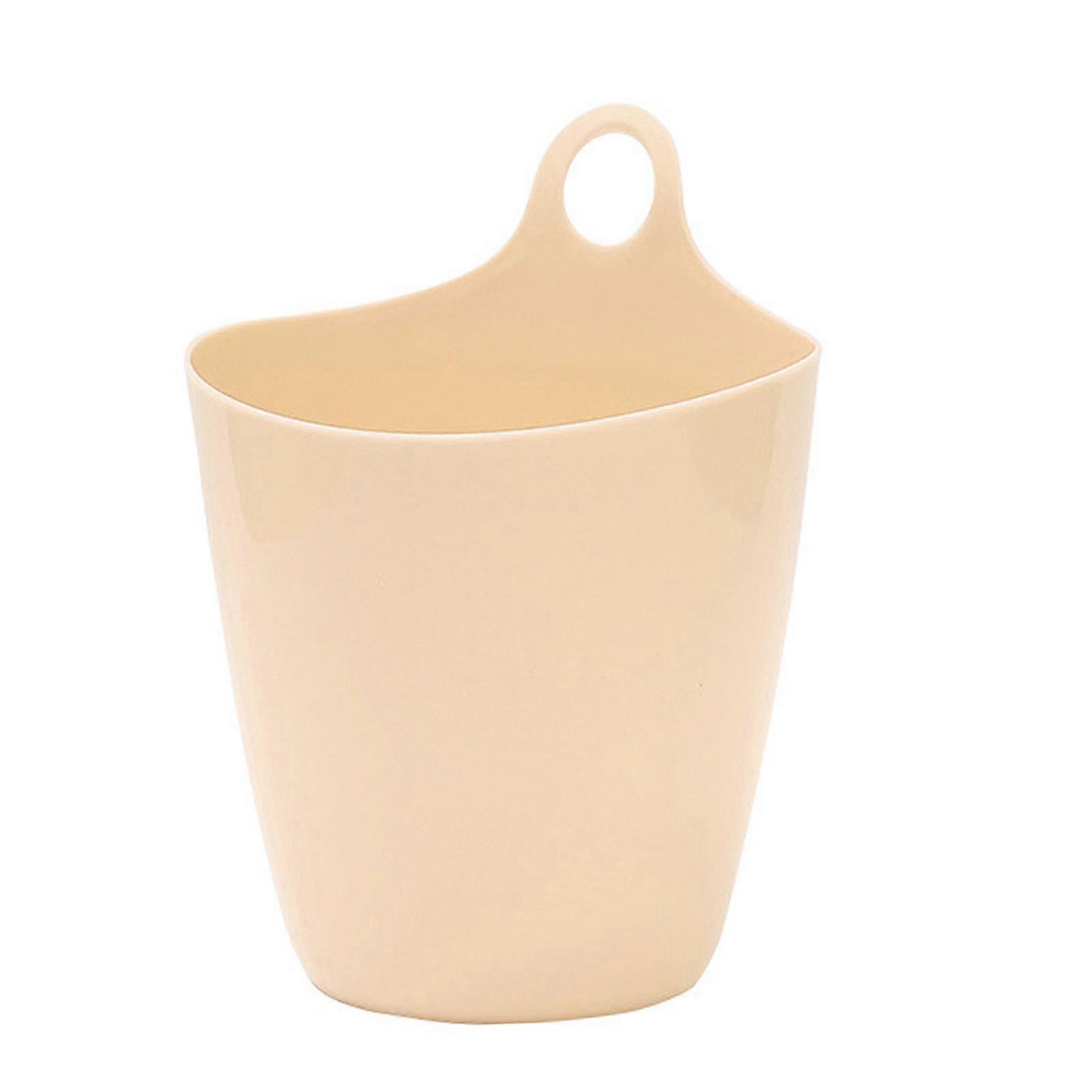 Hanging Trash Can Mini Multifunctional Space Saving Plastic Hanging Storage Bucket for Desktop