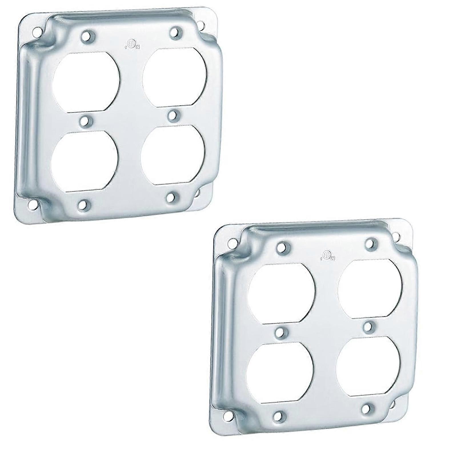 Conjunto de 2 Tampas para Caixa Elétrica 4x4 Polegadas em Liga de Zinco, Compatíveis com GFCI, para Painéis de Junção de 4 Polegadas, Multicoloridas