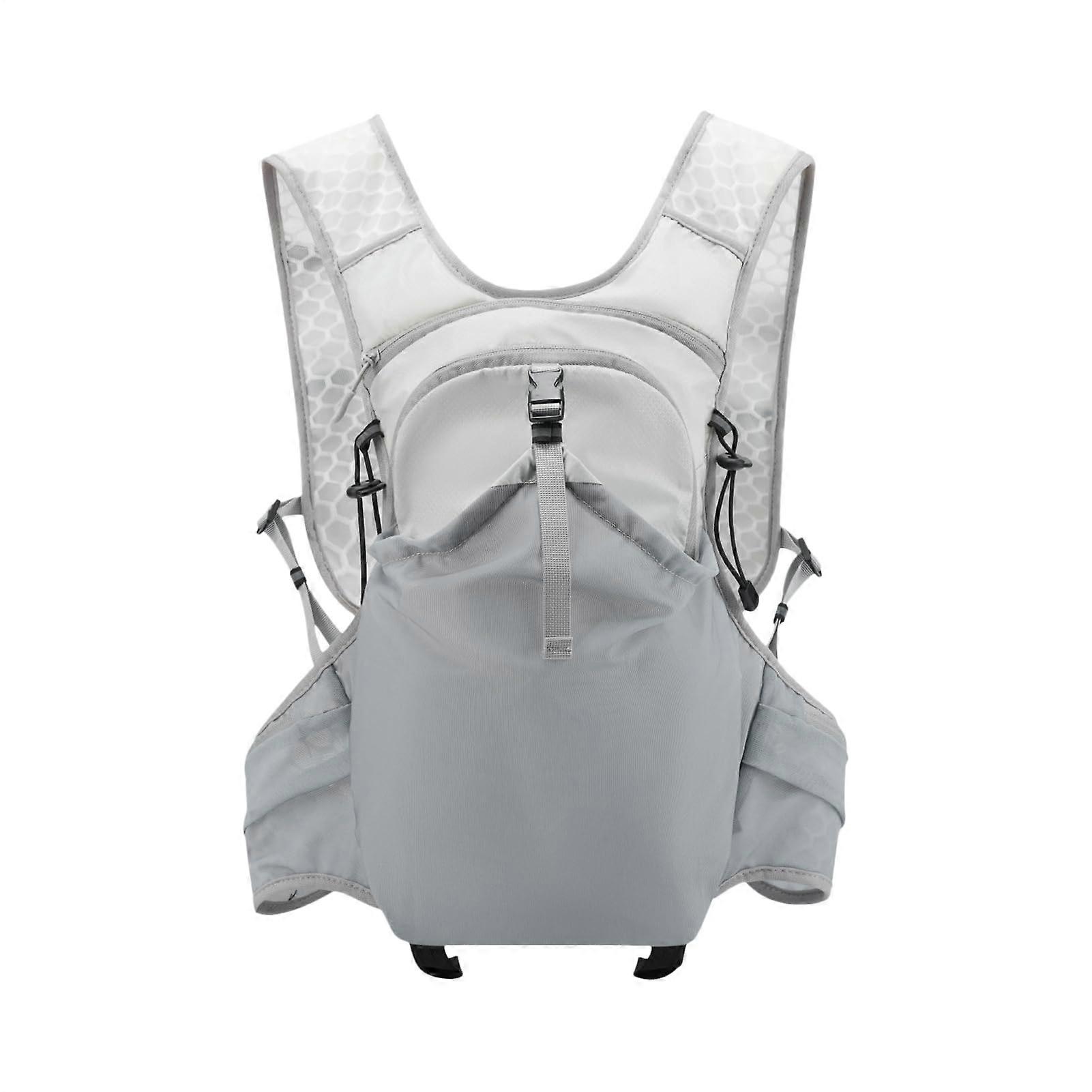 Hydration Backpack with Water Bladder for Running Cycling Hiking Camping Festivals Gray A