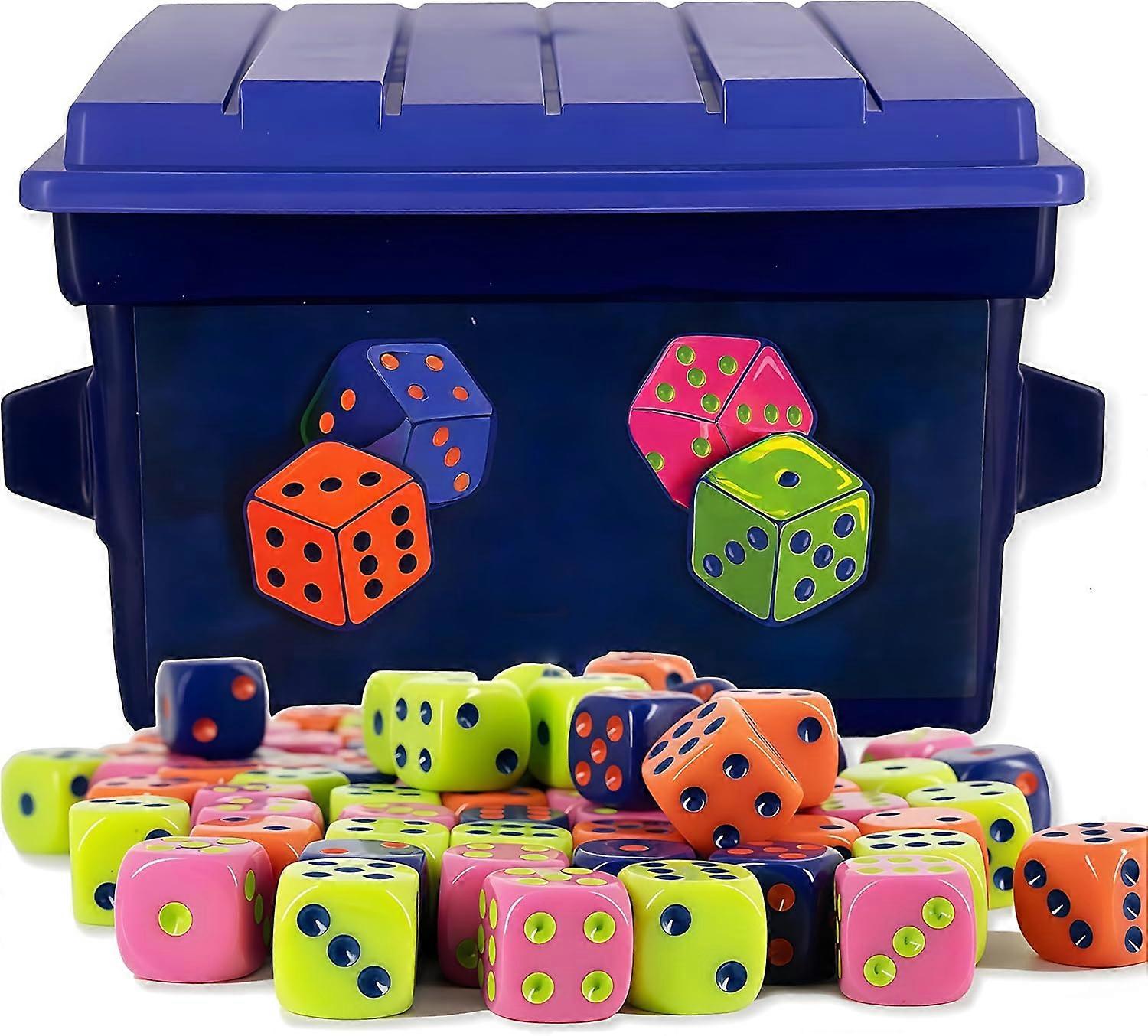 Quick-Paced Family Dice Game with 80 Colorful Dice and Storage Bin Family Interactive Party Game Fun Gift Idea for Adults, 2-8 Players