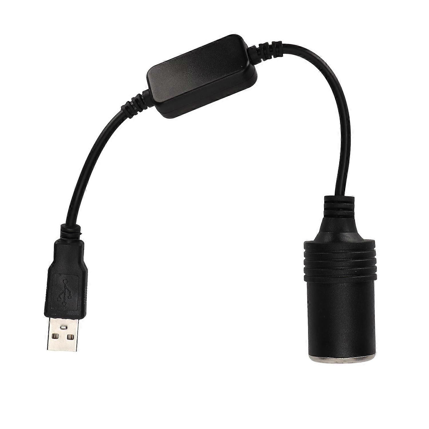 USB 5V to 12V Cigarette Lighter Socket Car Female Converter for Automobile Data Recorder