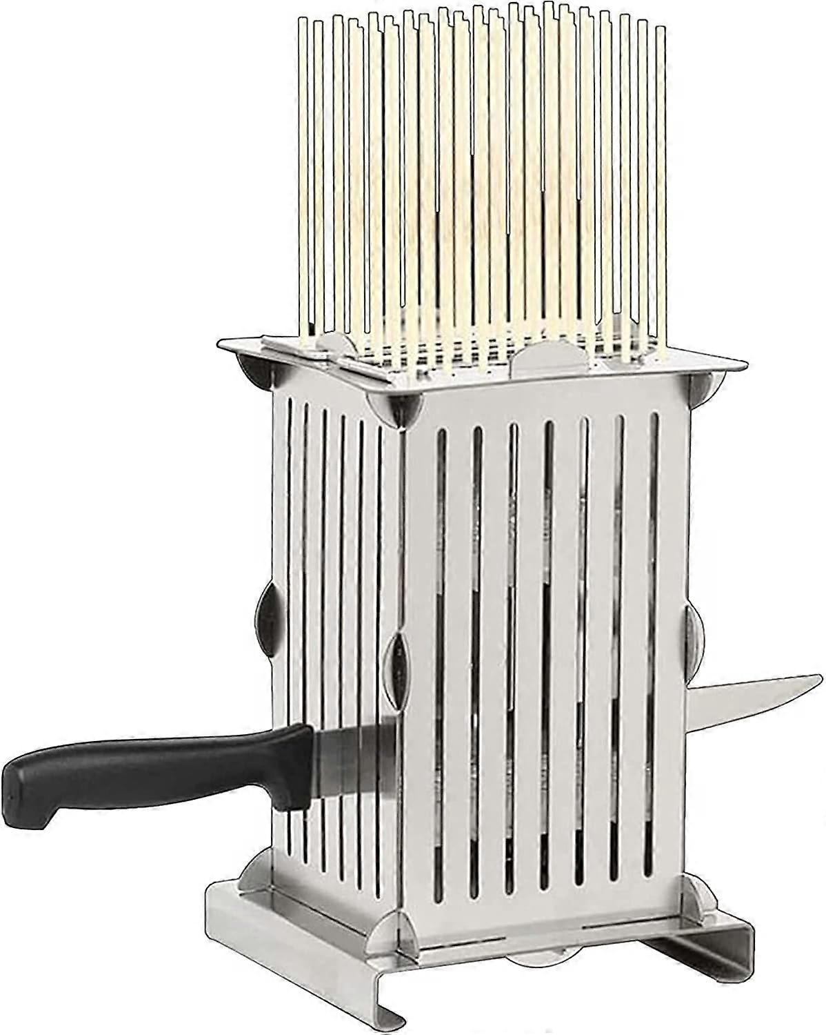 49 Holes Kebab Maker Box, Stainless Steel Rapid Wear Meat Skewer Machine, Easy Disassemble BBQ Tool, for Home & Commercial Use