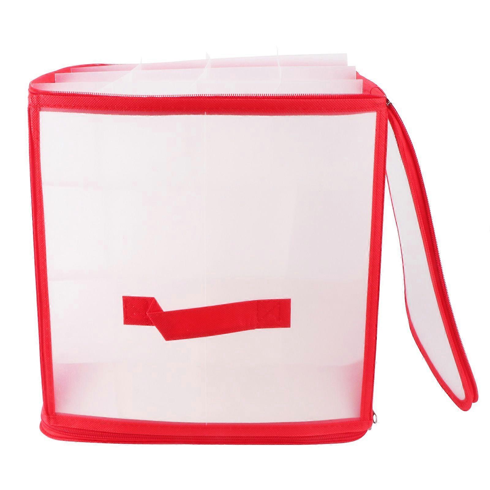 1Pc Christmas Storage Box Foldable Container Multi-layers Box(Transparent Color)