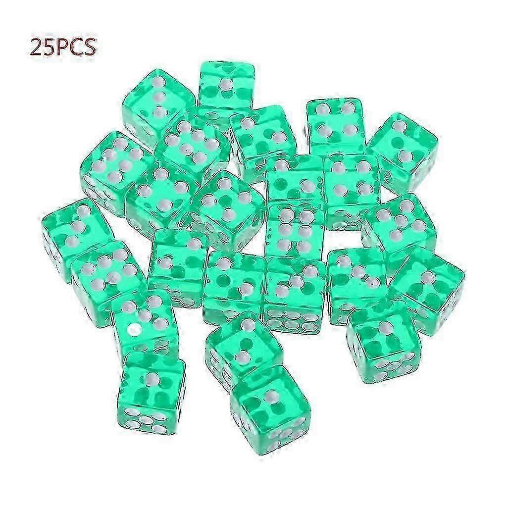 25 Pcs/Set New Party Game Dice 12 Square Transparent Dices Colorful Club for Pla