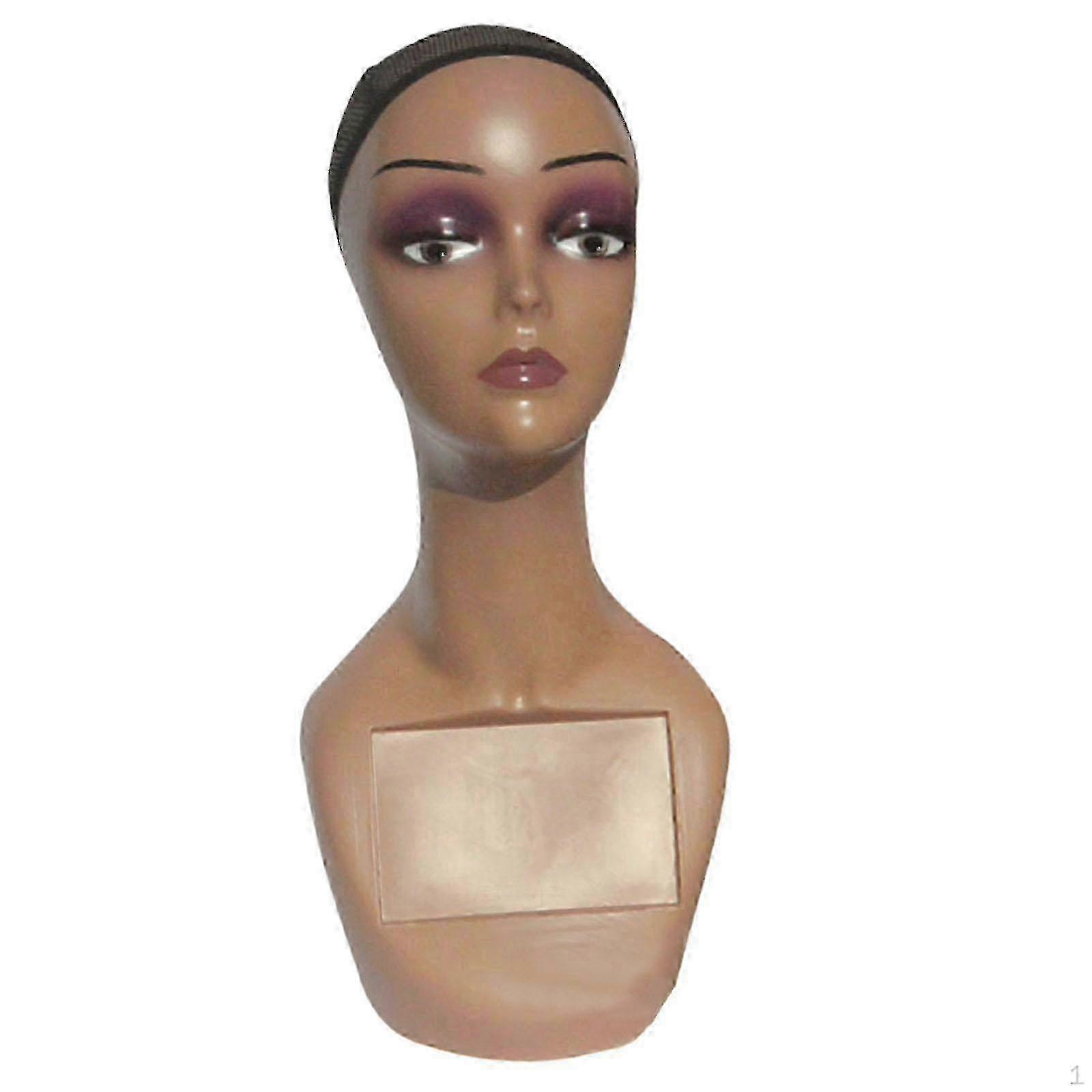 Female Head Mannequin with Hat Display, Tabletop Storage Rack for Caps - Portable & Ideal for Home Salons