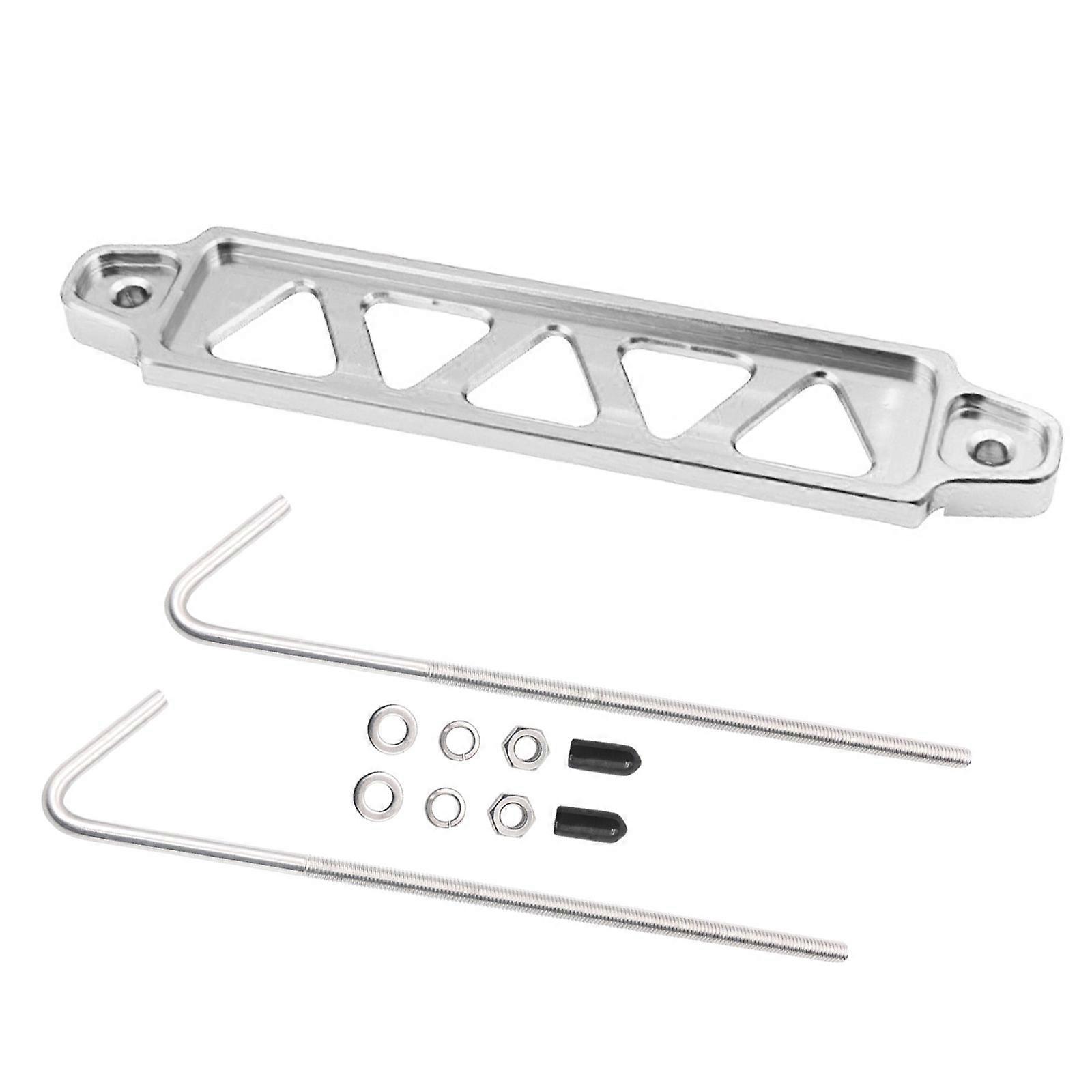 Reliable Battery Tie Down set Strong Battery Hold Down Set Easy to Use Battery Mount Metal for Car Battery Mounting  Silver