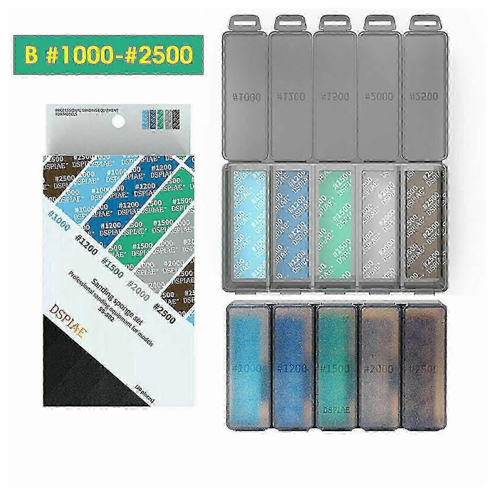 Dspiae Craft Tools Sanding Sponge Kit Model Sandpapers Set