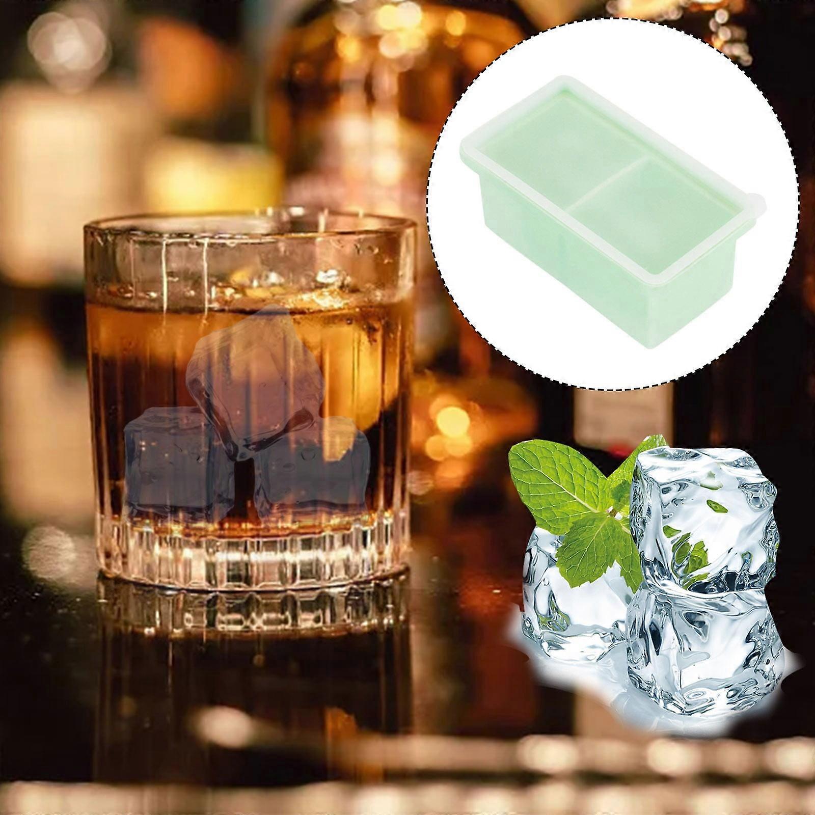 Silicone Freezer Tray With Lid Soup Freezer Container 2 Cup Extra Large Ice Cube Tray Makes 2 250ml Portions Cubes For Freezing Soup Stews Sauces.