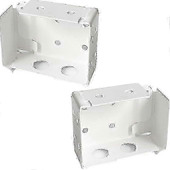 2pcs Box Mounting Bracket for Low Profile Blinds White Color Window Blinds Headrail Holder Bracket 2.5*1.75*1 inch