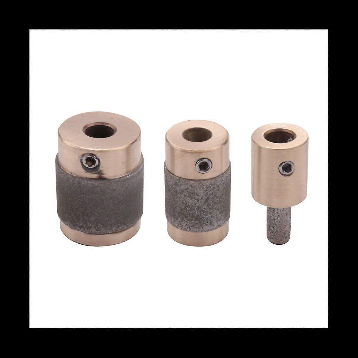 6Pcs Tête de broyage 1 pouce 3/4 pouce 1/4 pouce Noyau en laiton Standard Grit Vitrail Grinder Tête de Mèche f
