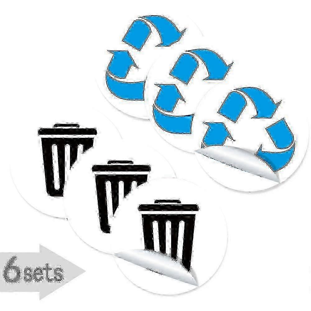 6pcs Recycling And Garbage Stickers