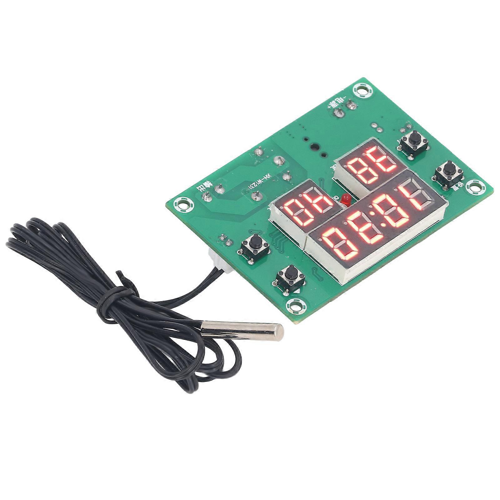 DC 12V Digital Thermostat Module with 24H LCD Display for Machine Equipment Timing Temperature Control