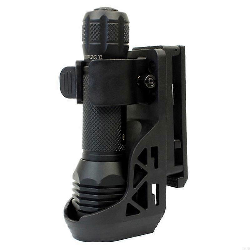 D0JD Tactic Flashlight Holsters 360 Angles Rotatable Lever Side Lock System Quick Unplug Torch Holder for 1"-1.25" Flashlight