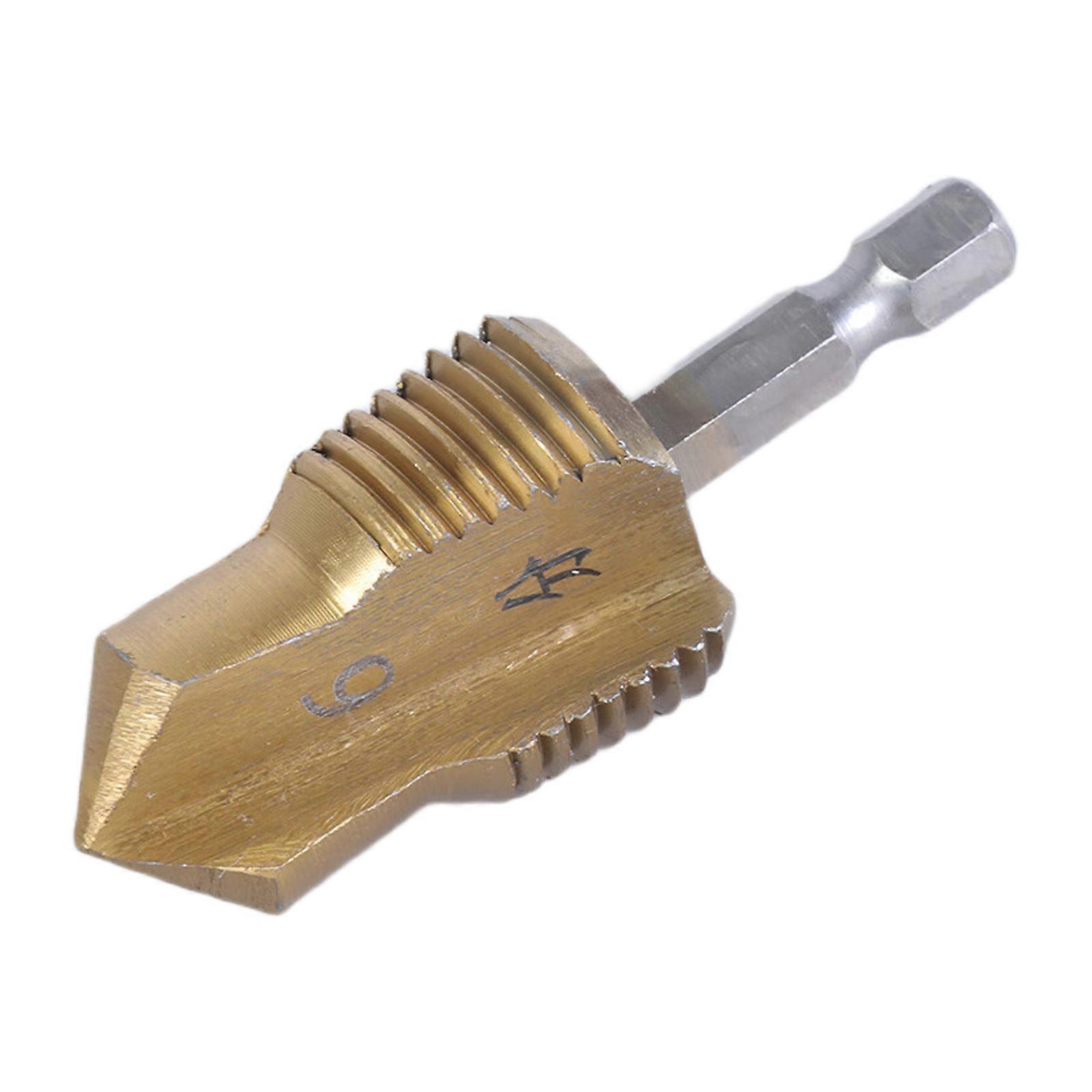 Titaniums Coated Pipe Lifting Step Drill Bit Pipe Reamer Drill Bit for Quick Plumbing Repairs Hole Expansion Opener Tool  6 points
