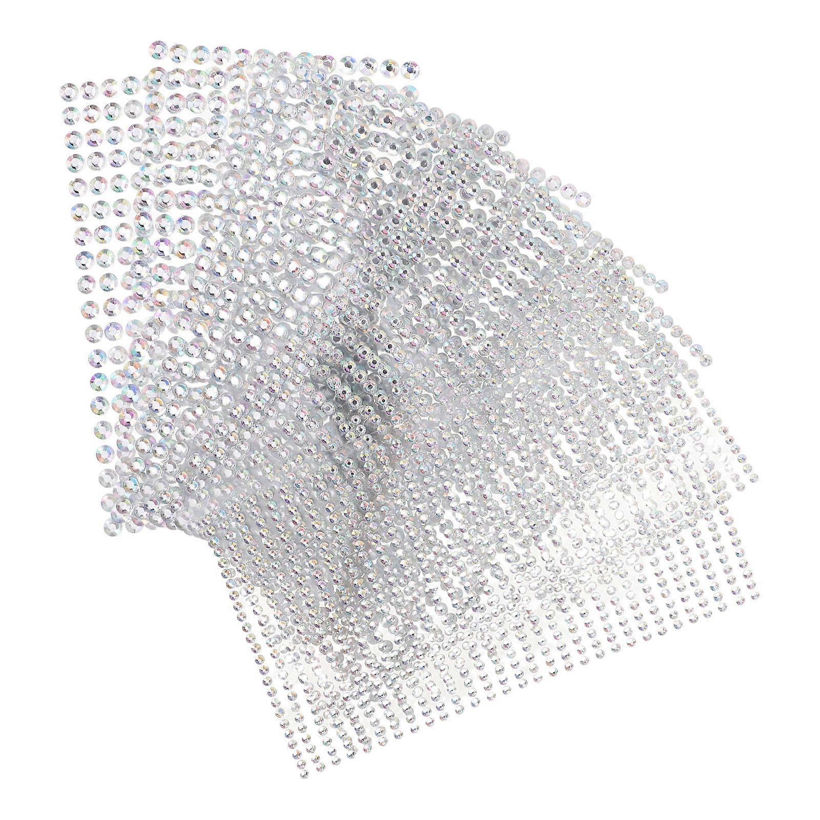 Children Rhinestone Stickers Acrylic Gems for DIY Use 8 Sheets Self Adhesive