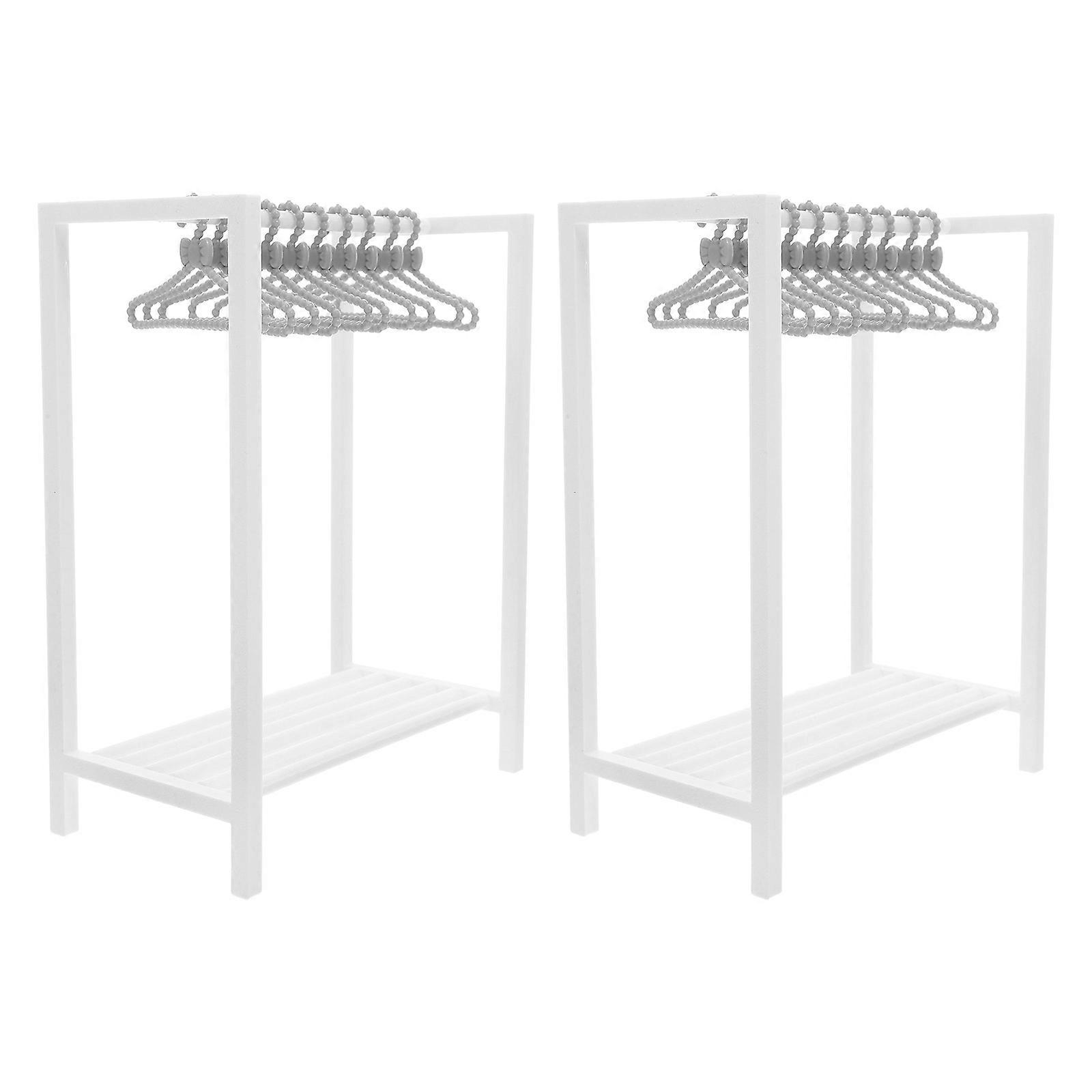 Doll Clothes Rack Plastic Doll Clothing Rack for Displaying Outfits 1Set