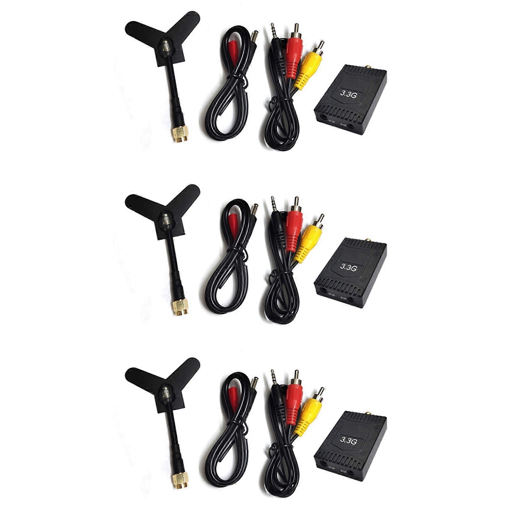 3X 3.3G FPV VRX Kit 8CH FPV Video Receiver for FPV RC Racing Drone