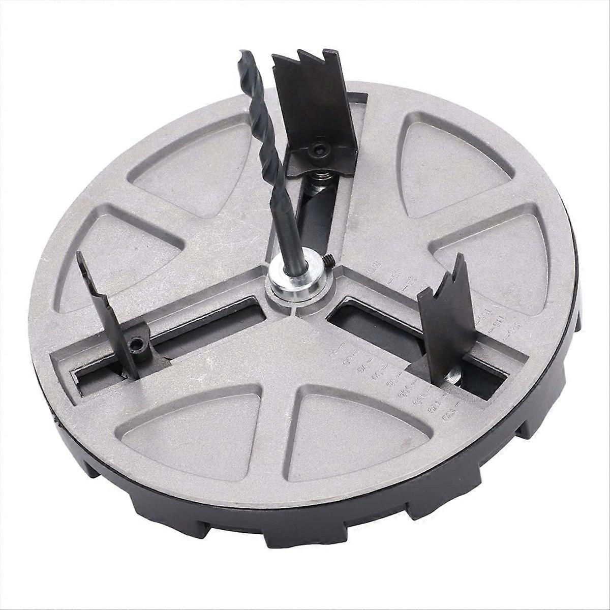 Round Punch Saw Adjustable with Positioning Bit and 3 Tooth Blades
