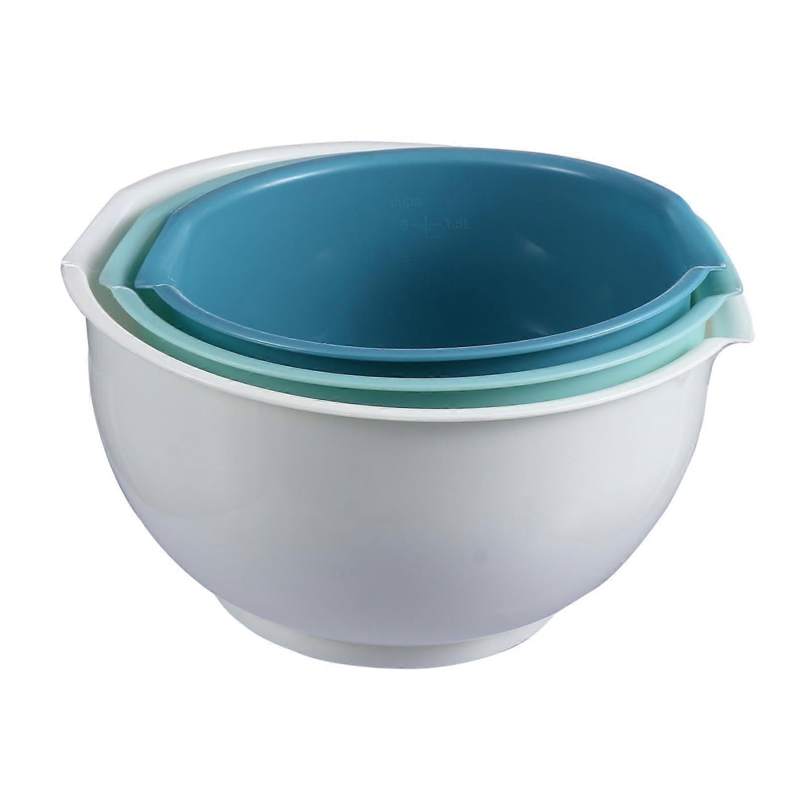 Plastic Mixing Bowls Stackable Salad Serving Bowls Large Capacity for Kitchen Food Prep