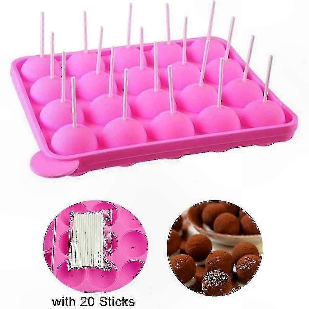 Round Silicone Baking Mold for Cake Pops - 20 Cavities